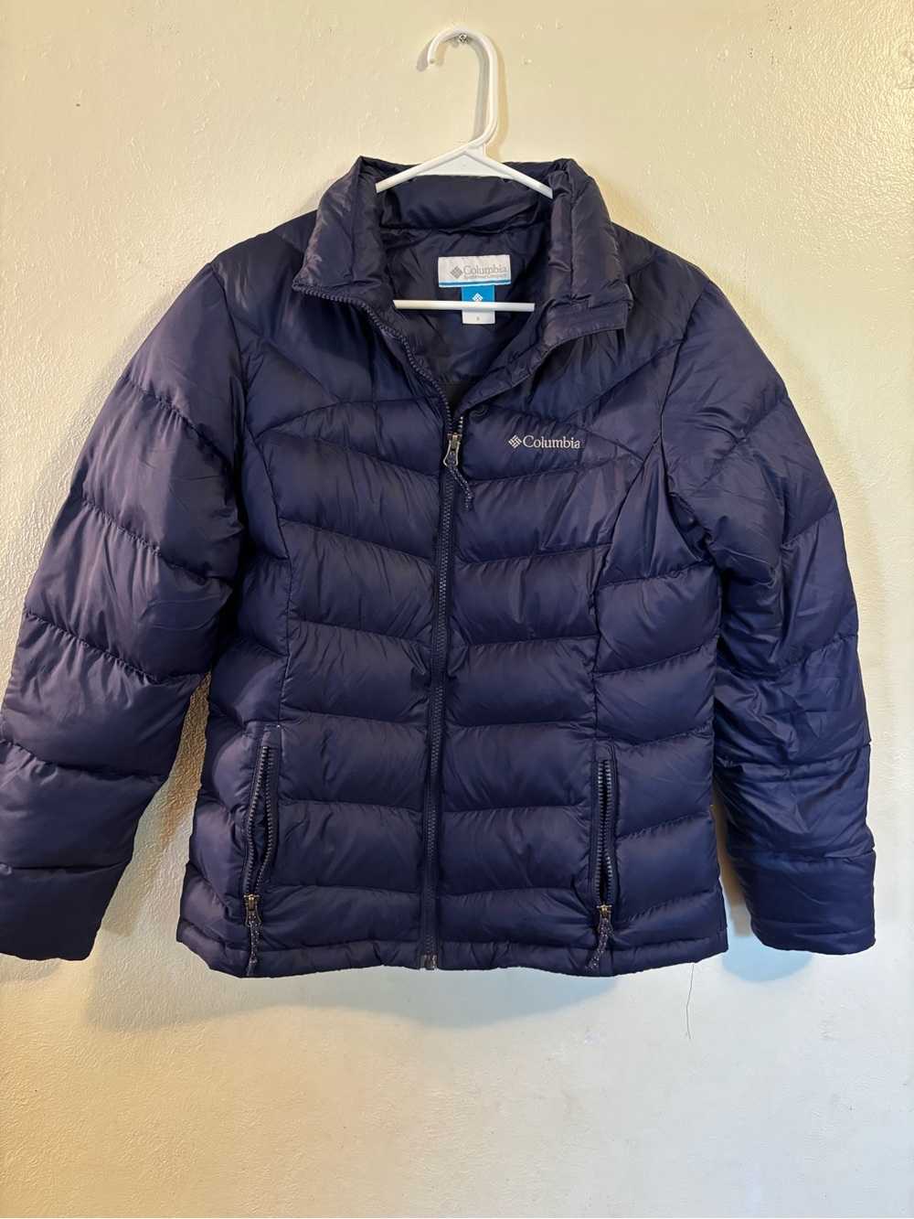 Columbia Navy Puffer Jacket DuckDown
